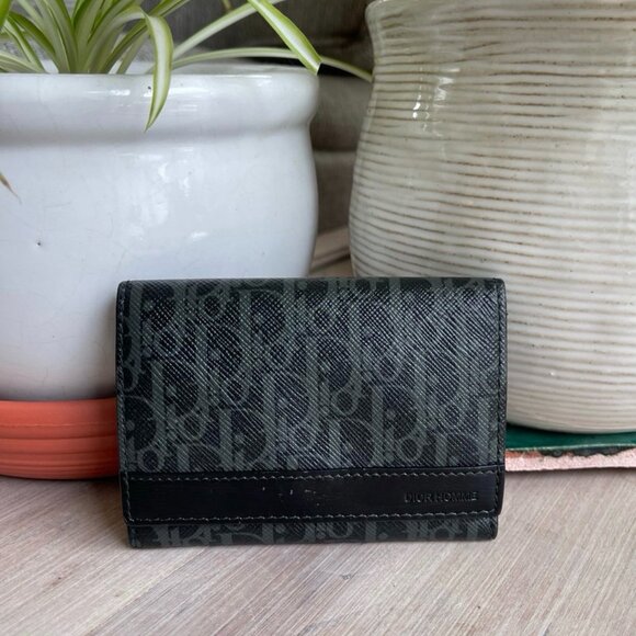 Dior Oblique Jacquard Leather Cardholder Wallet - Picture 1 of 10
